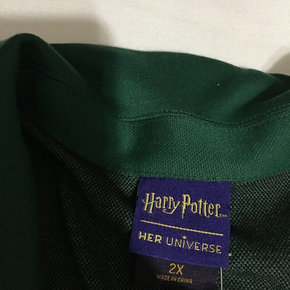 Her Universe Harry Potter Slytherin Dress Women XXL Green Plaid NWT $60.00 - Picture 3 of 8